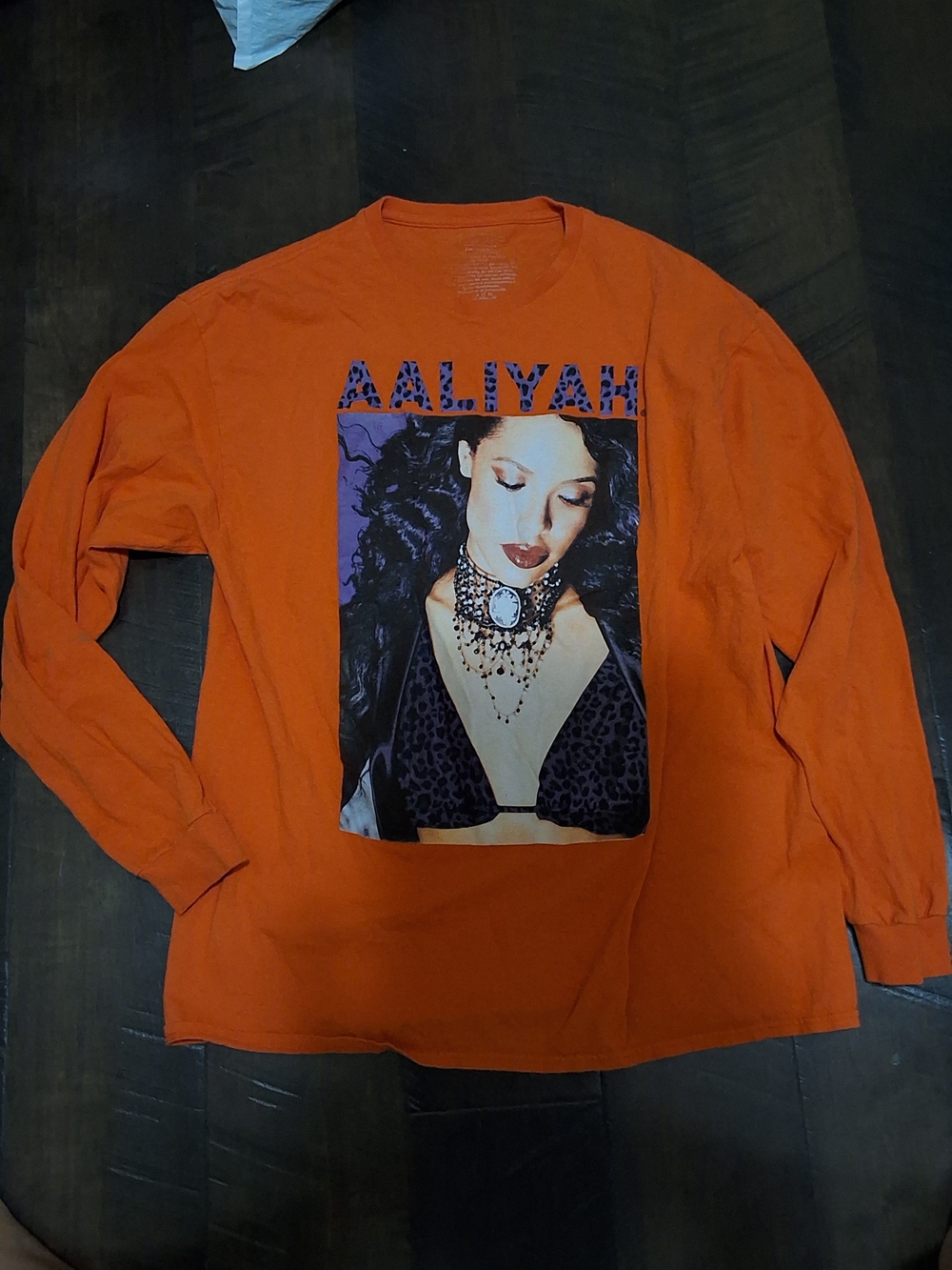 Orange Graphic Long Sleeve Tee